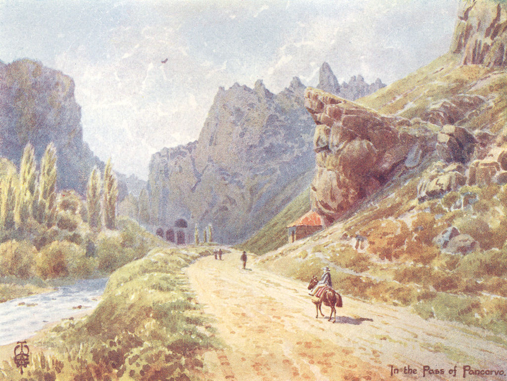 SPAIN. Gorge of Pancorvo 1906 old antique vintage print picture
