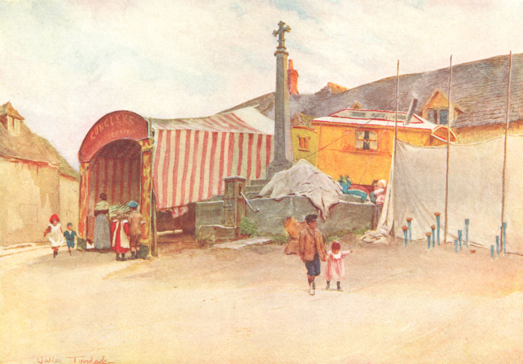 SOCIETY. A a Wessex Fair 1906 old antique vintage print picture