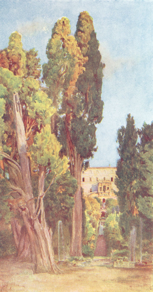 ROME. Villa D'Este, Tivoli 1905 old antique vintage print picture