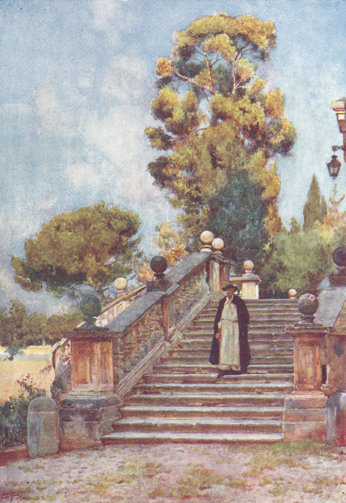 SISTO. Steps Dominican Nuns Church SS Domenico 1905 old antique print picture