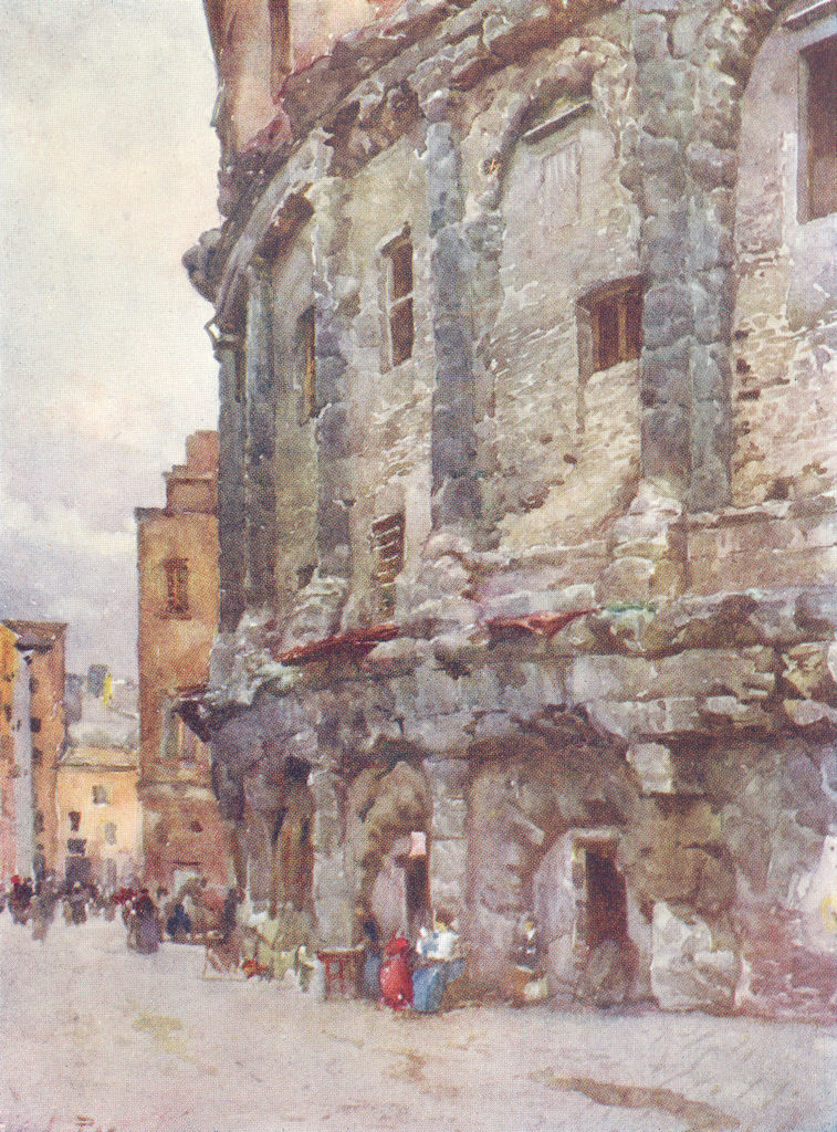 ROME. Theatre of Marcellus 1905 old antique vintage print picture