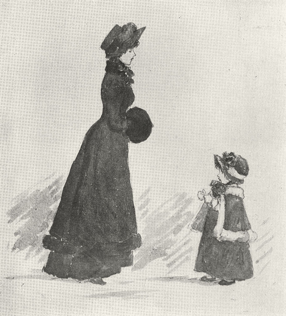 KATE GREENAWAY. Mother girl Locker-Lampson 1905 old antique print picture