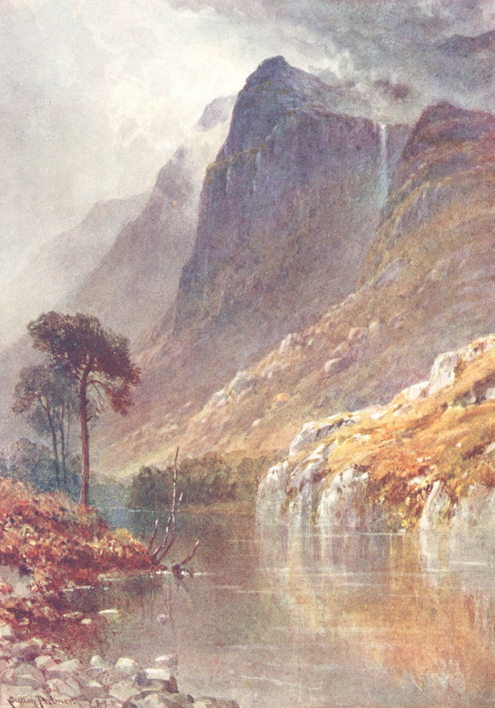 SCOTLAND. Below Crags of Ben Venue, Perthshire 1904 old antique print picture