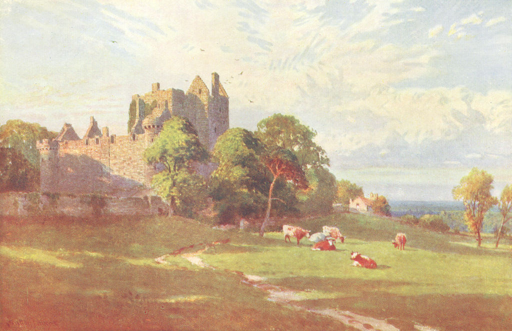 SCOTLAND. Craigmillar Castle, Edinburgh 1904 old antique vintage print picture
