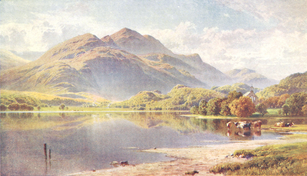 SCOTLAND. Loch Achray, Trossachs, Perthshire 1904 old antique print picture