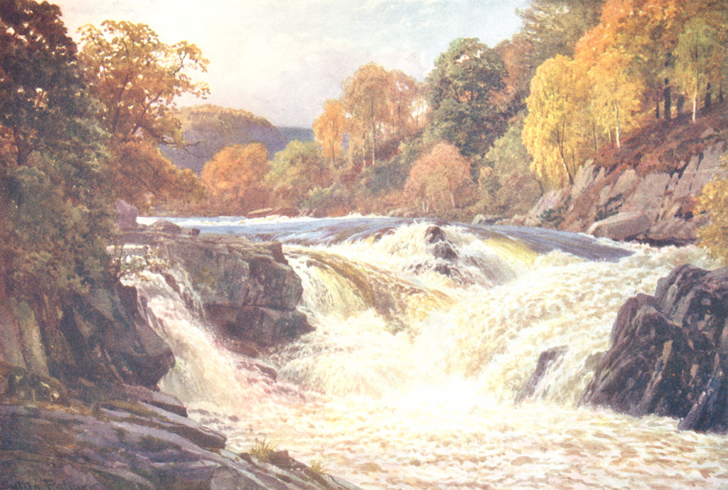 SCOTLAND. Falls of Tummel, Perthshire 1904 old antique vintage print picture