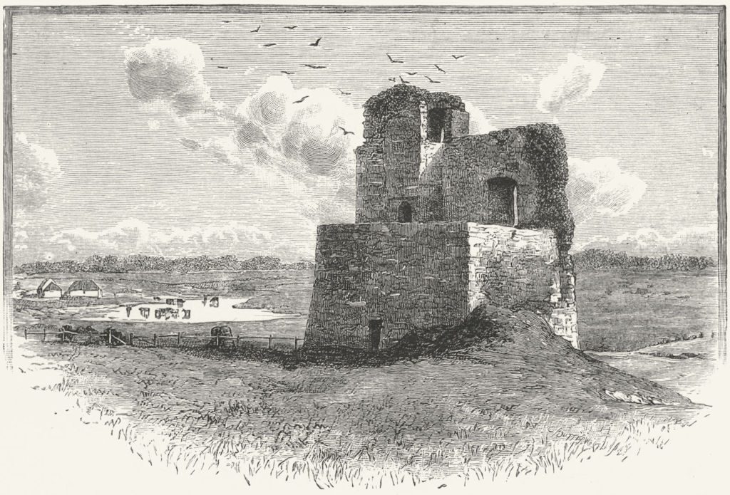 IRELAND. Kilcolman Castle 1888 old antique vintage print picture