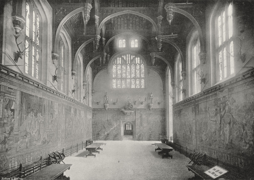 HAMPTON COURT. Great Hall 1897 old antique vintage print picture