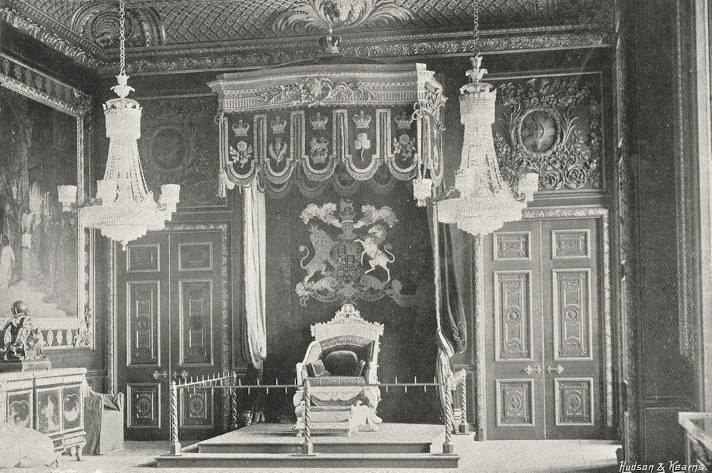 WINDSOR. Throne Room 1897 old antique vintage print picture