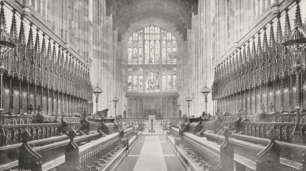 Associate Product BERKS. Eton College Chapel 1897 old antique vintage print picture