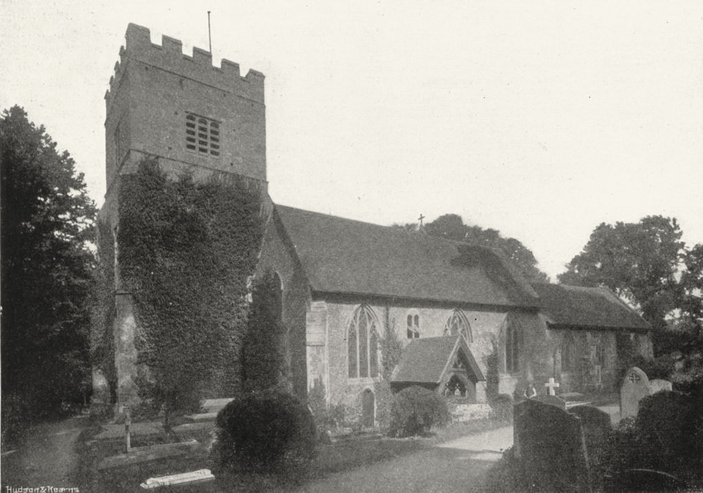 BERKS. Sonning Church 1897 old antique vintage print picture
