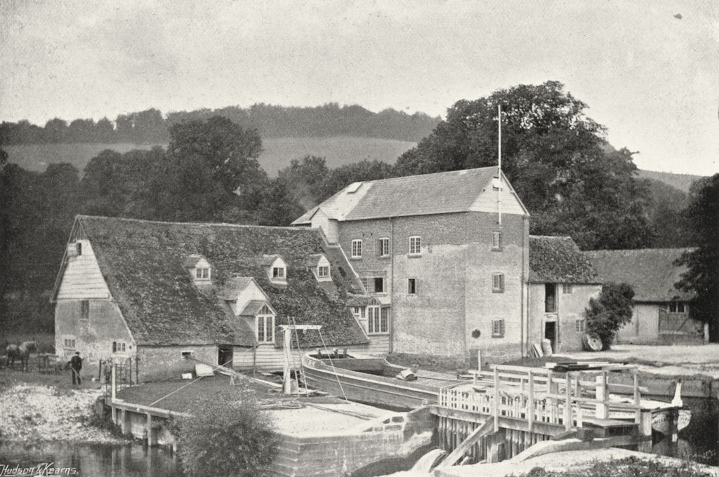 BERKS. Streatley Mill 1897 old antique vintage print picture