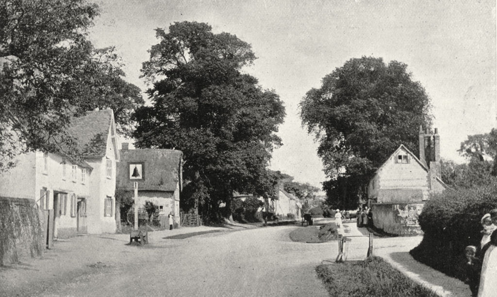 OXON. Crowmarsh village 1897 old antique vintage print picture