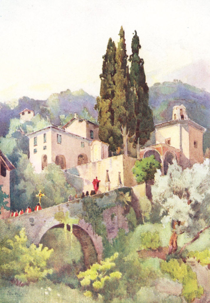 ITALY. Lake Como. La Madonna della Pace, Lago di Como 1905 old antique print