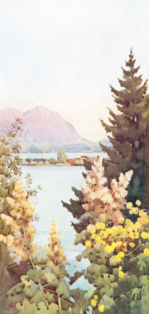 ITALY. Italian Lakes. A Garden, Ella du Cane 1905 old antique print picture