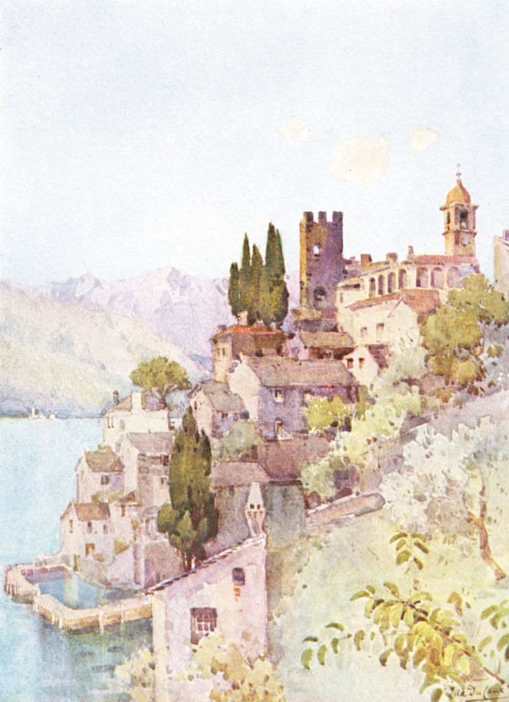 ITALY. Lake Como. Corenno, Lago di Como 1905 old antique vintage print picture