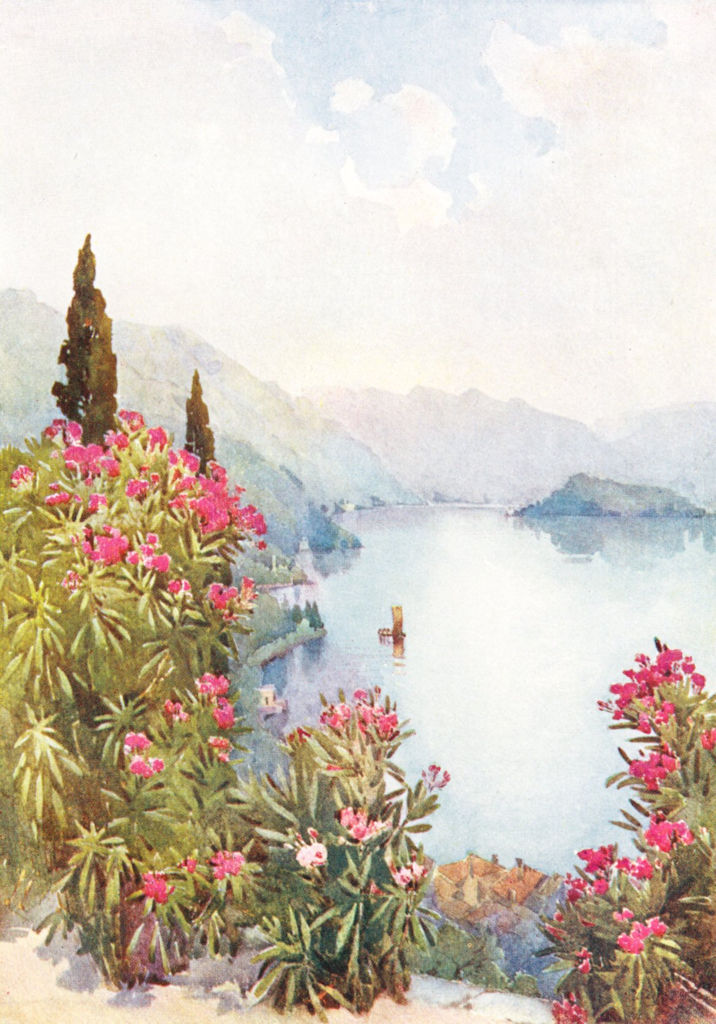 ITALY. Lake Como. Villa Serbelloni, Lago di Como 1905 old antique print