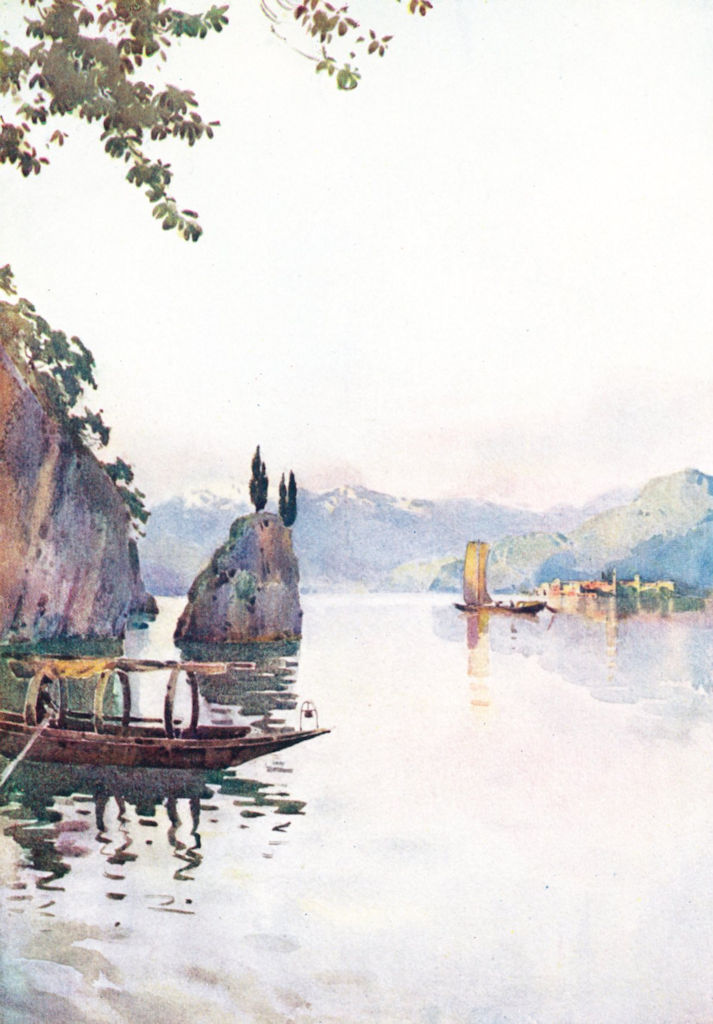 ITALY. Lake Como. II Punto di Bellagio, Lago di Como 1905 old antique print