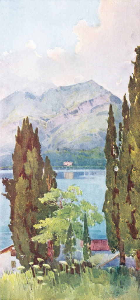 ITALY. Lake Como. Monte Crocione, Lago di Como 1905 old antique print picture