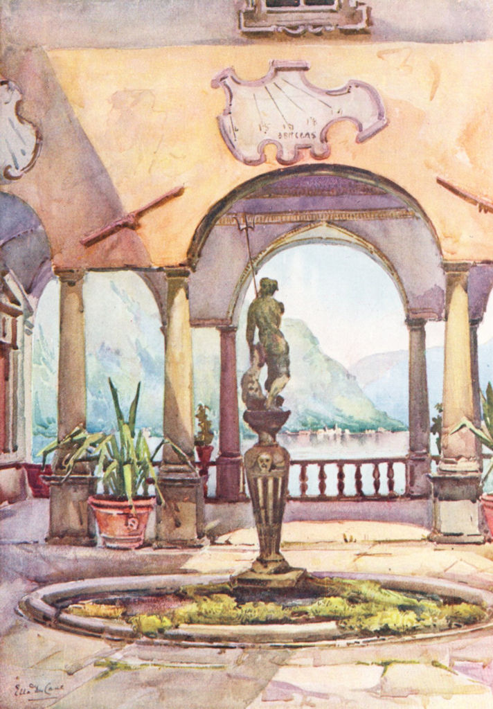 ITALY. Lake. Lago di Como. The Loggia, Villa Pliniana 1905 old antique print