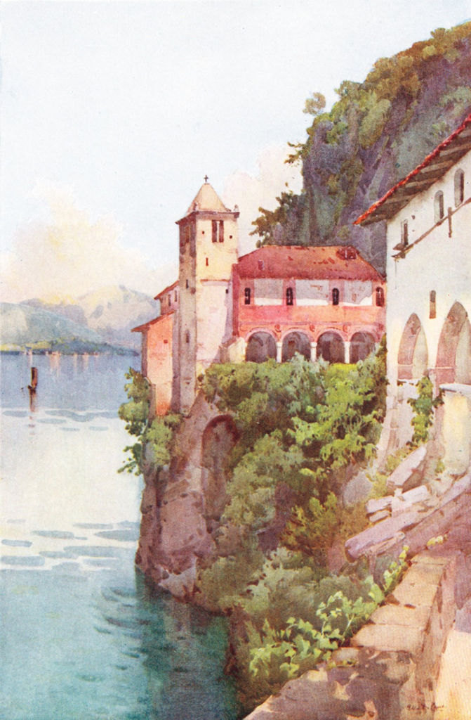 Associate Product ITALY. Lake Maggiore. Santa Caterina, Lago Maggiore 1905 old antique print