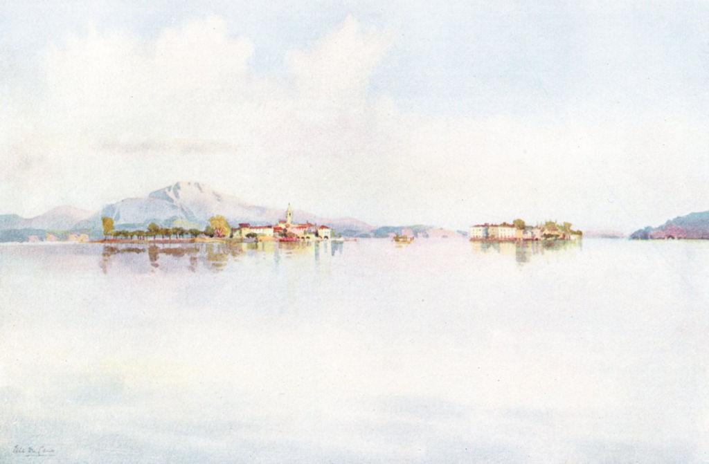 ITALY. Lake Maggiore. Isola Bella & Isola Pescatori 1905 old antique print