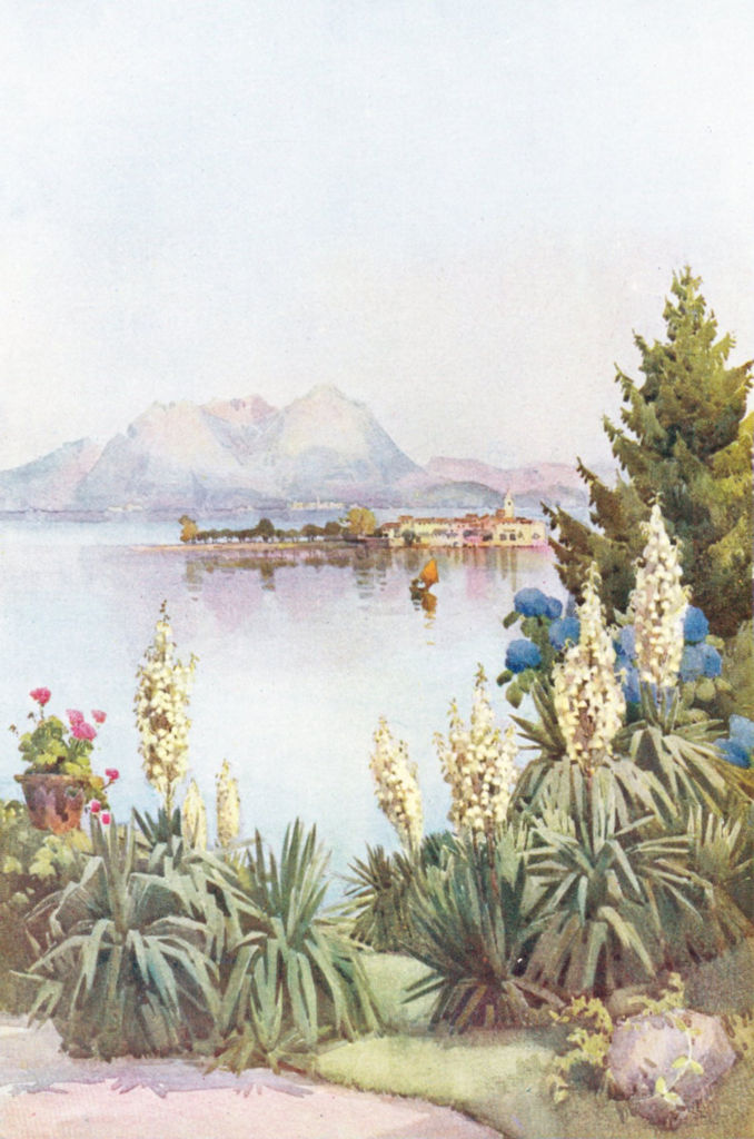ITALY. Lago di Maggiore. Isola Pescatori from Baveno 1905 old antique print