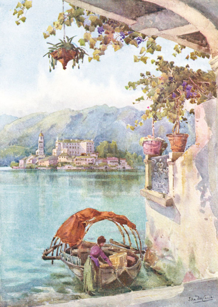 ITALY. Lake Orta. An Archway at Orta 1905 old antique vintage print picture