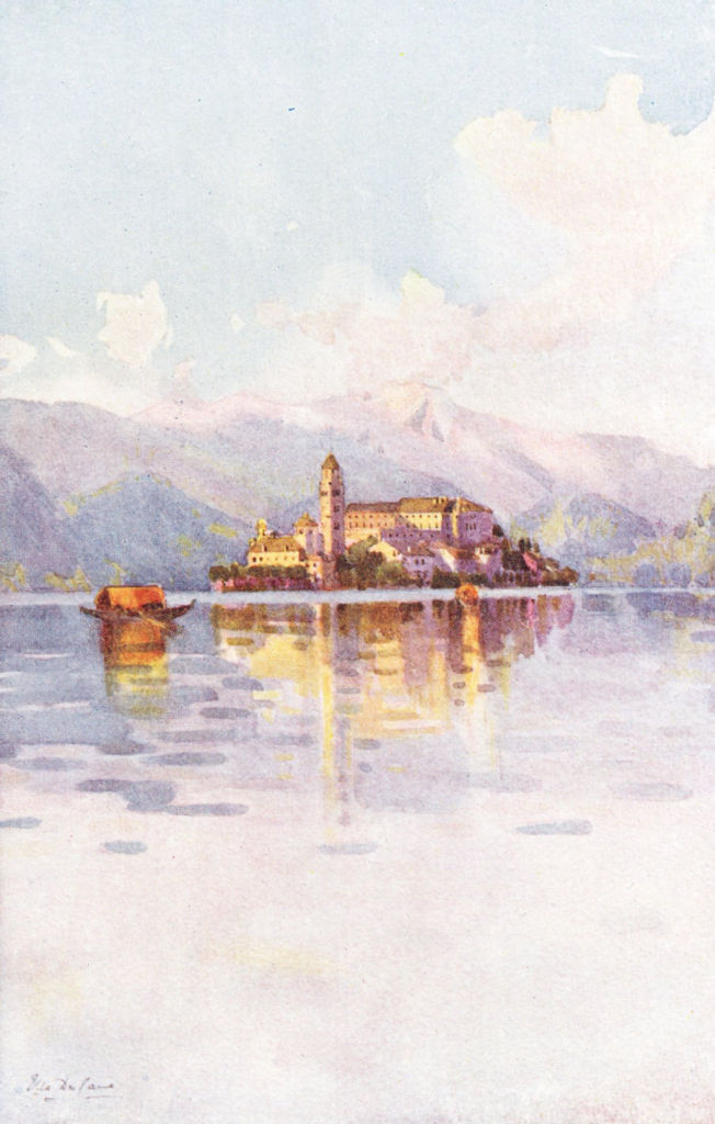 ITALY. Lake Orta. Isola San Giulio, Lago d'Orta 1905 old antique print picture