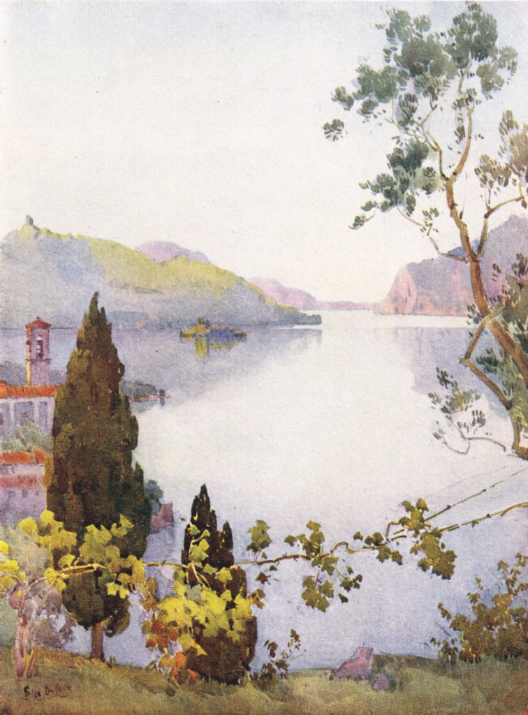 ITALY. Lake. Lago d'Iseo. Ella du Cane 1905 old antique vintage print picture