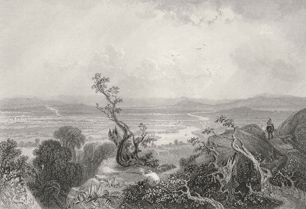 Valley of the Connecticut (from Mount Holyoke), Massachusetts. WH BARTLETT 1840