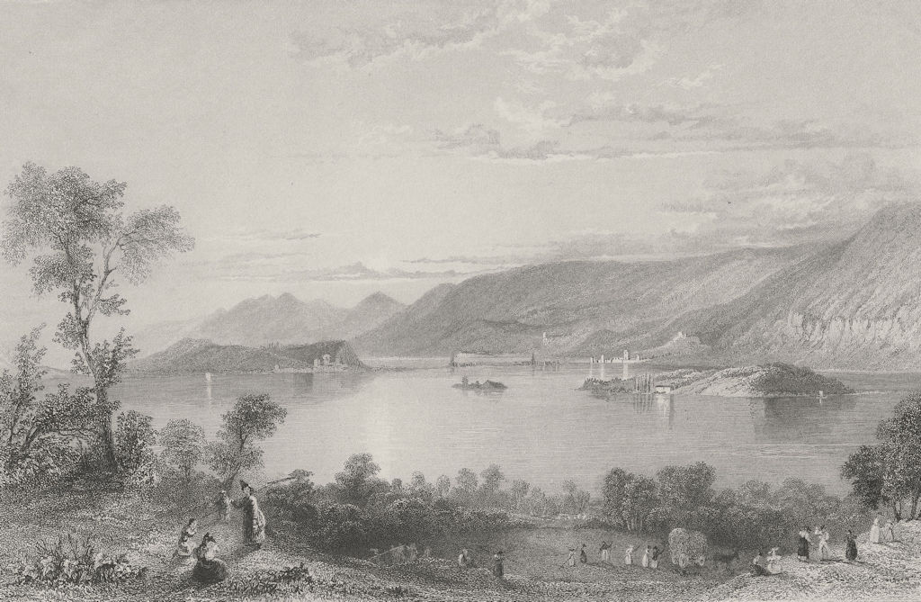 Associate Product SWITZERLAND. St. Peter's Island, Lake of Bienne. BARTLETT 1836 old print