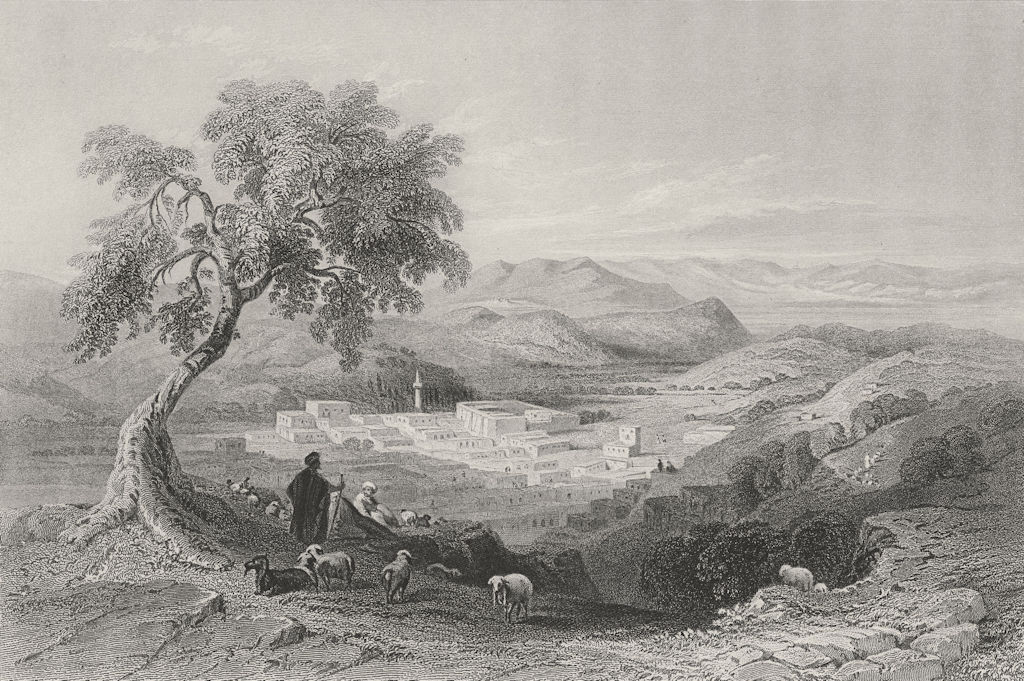 Associate Product ISRAEL. Nazareth, Plain of Esdraelon-Bartlett 1847 old antique print picture