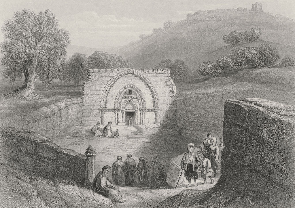 Associate Product ISRAEL. Tomb of Virgin, Jerusalem-Bartlett 1847 old antique print picture