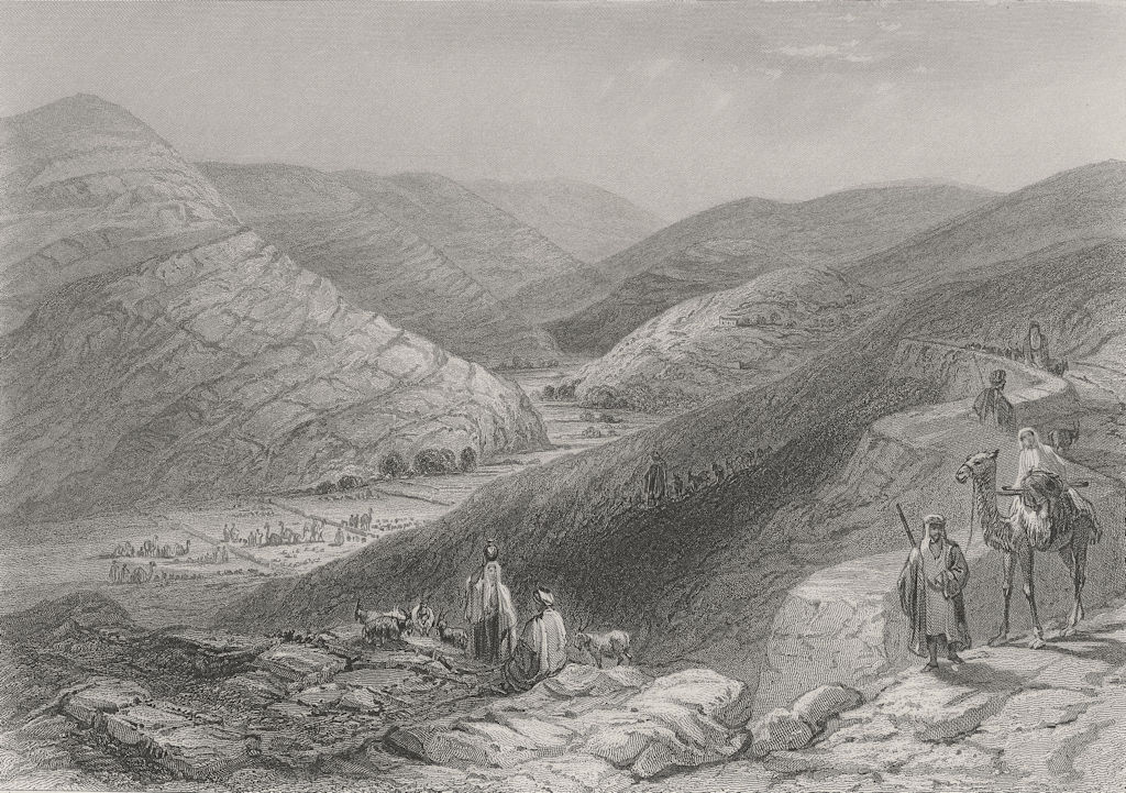 ISRAEL. Etham, near Bethlehem-Bartlett 1847 old antique vintage print picture