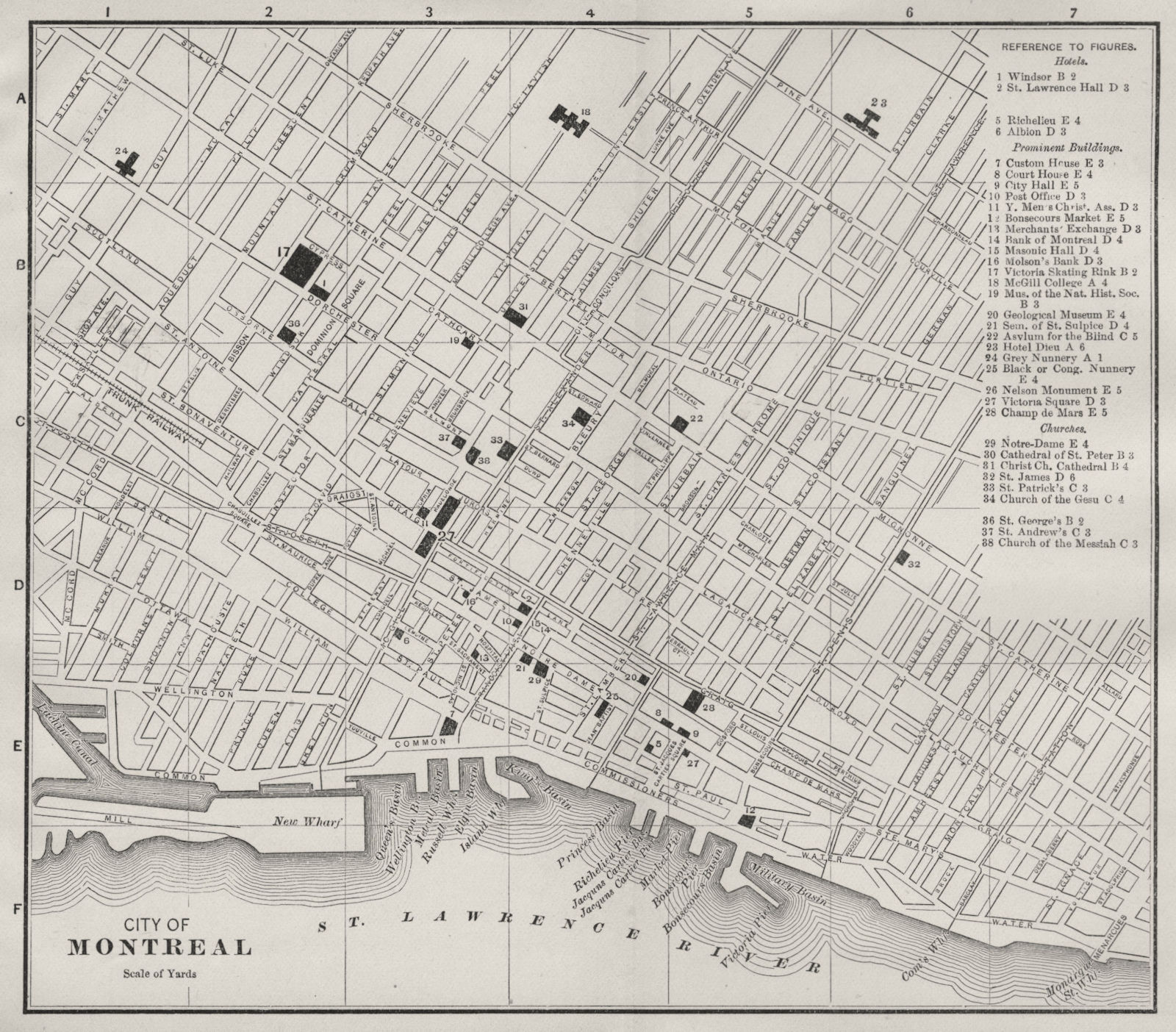 MONTRÉAL MONTREAL, QUEBEC QUÉBEC. Antique city plan 1893 old map