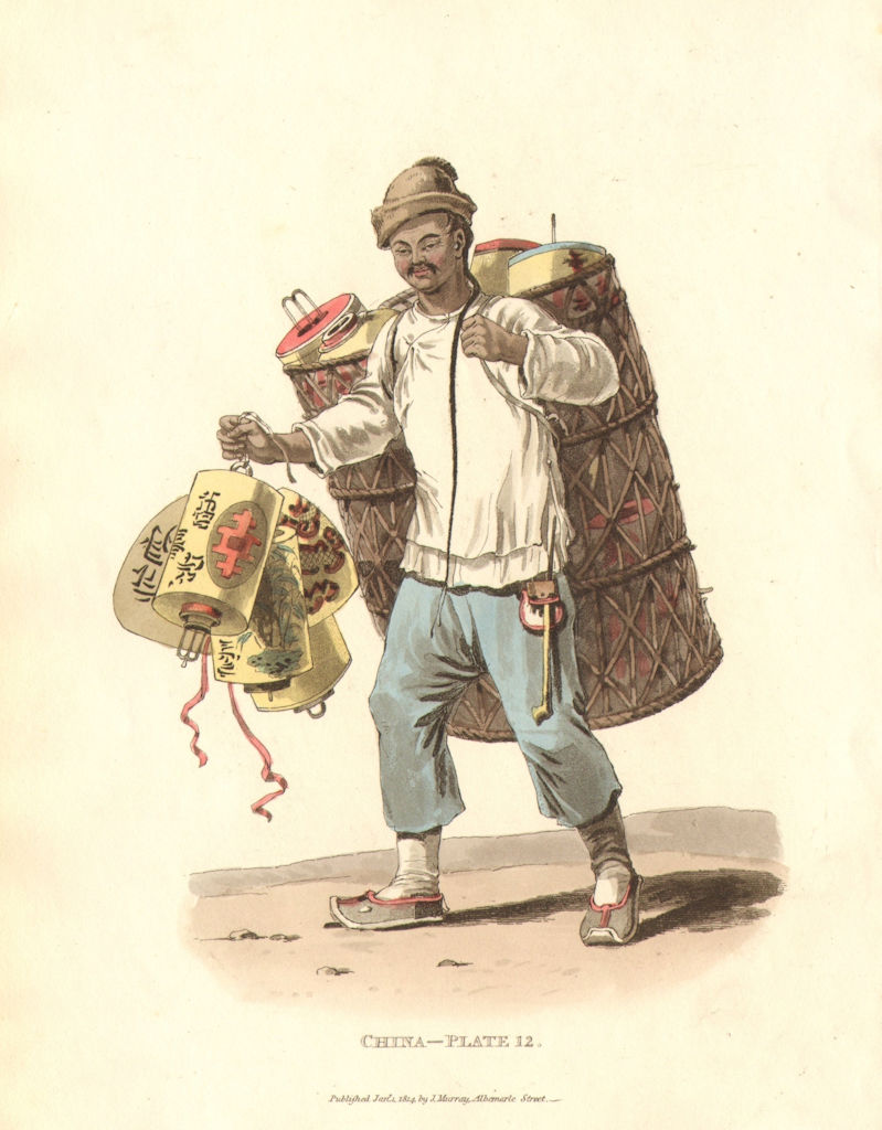 CHINA. Lantern Seller vendor. (Alexander- Chinese dress & manners)  1814 print