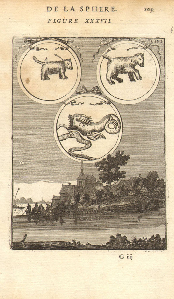 Associate Product CONSTELLATIONS. Ursa Major & Minor Great/Little Bear. Cetus Whale. MALLET 1683