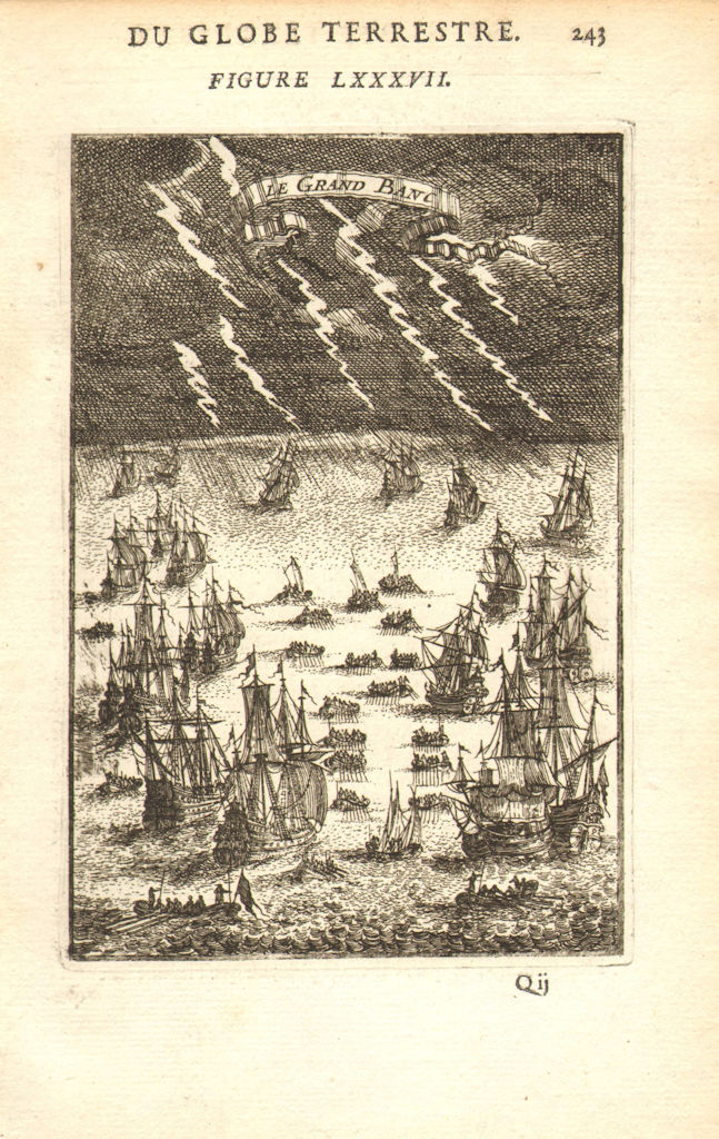 NEWFOUNDLAND. 'Le Grand Banc'. Grand Bank. Fishing. Canada. MALLET 1683 print