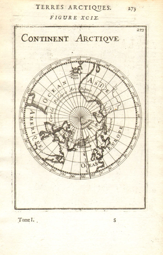 Associate Product ARCTIC. Terres Arctiques. Continent Arctique. North Pole. MALLET 1683 old map