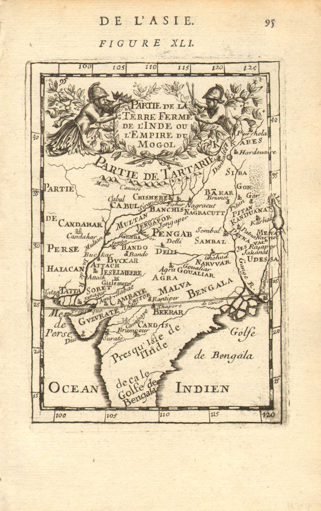 Associate Product MOGHUL EMPIRE. India Afghanistan &c. Delhi Agra. Mughal Mogul. MALLET 1683 map