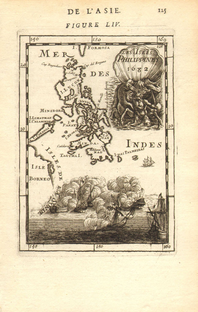 ISLES PHILIPPINES. Manila Luzon Mindanao Negros Panay Cebu. MALLET 1683 map