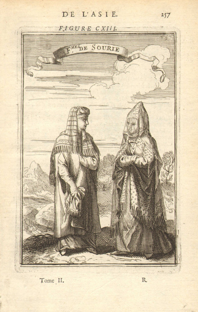 SYRIAN COSTUME. 'Femmes de Sourie' in 17th century dress. MALLET 1683 print