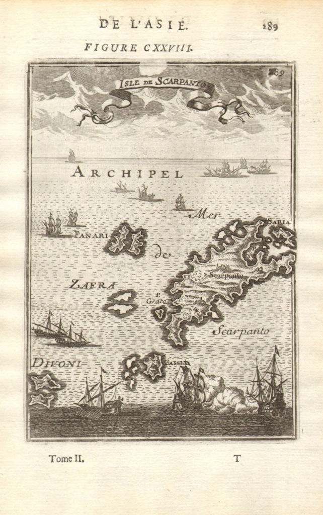 DODECANESE. Scarpanto (Karpathos) Cassio (Kasos). Greece Aegean. MALLET 1683 map