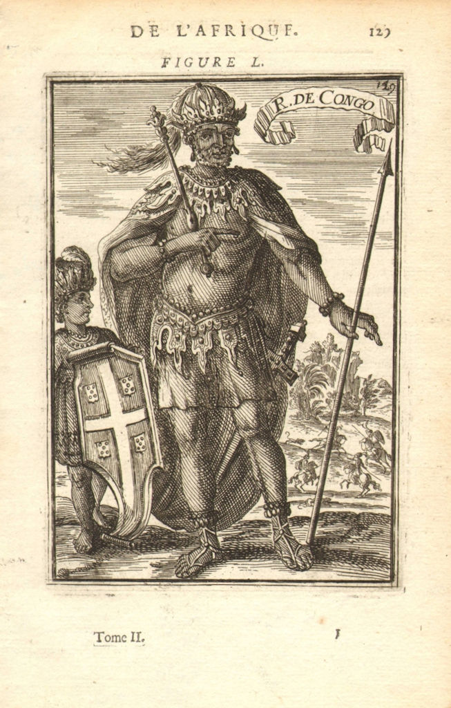Associate Product CONGO. (Probably) Dom Pedro III, 29th King of Kongo 'Roi de Congo'. MALLET 1683