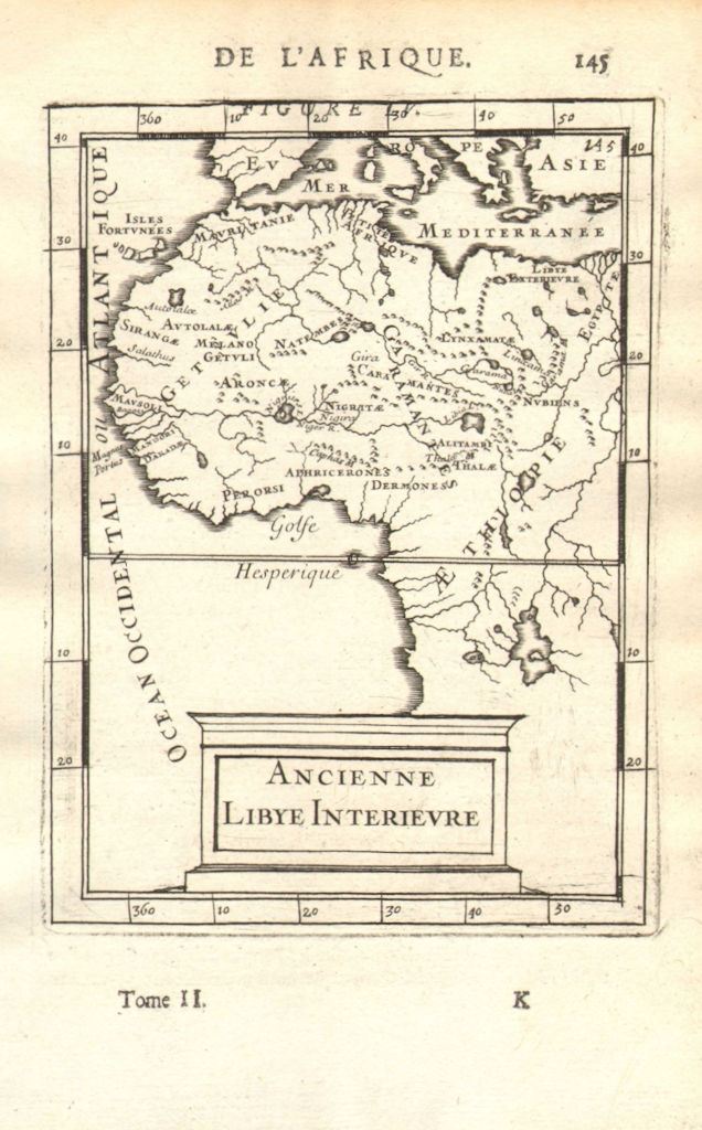 Associate Product WEST AFRICA/MAGHREB Tribes Garamantes Getgulie 'Ancienne Libye'. MALLET 1683 map