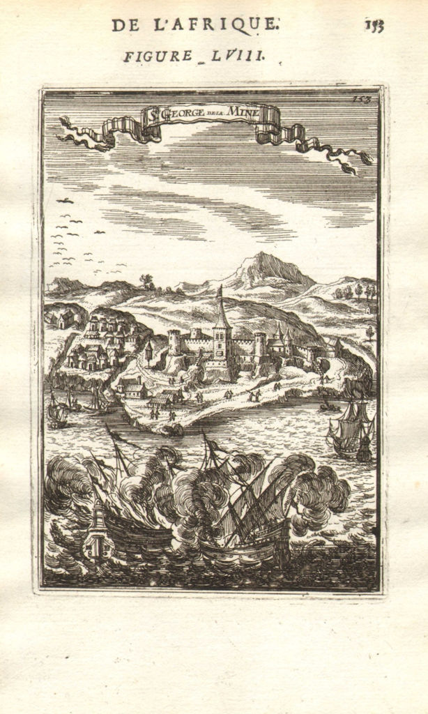 ELMINA CASTLE, GHANA. St George of the Mine. 'St George de la Mine'. MALLET 1683