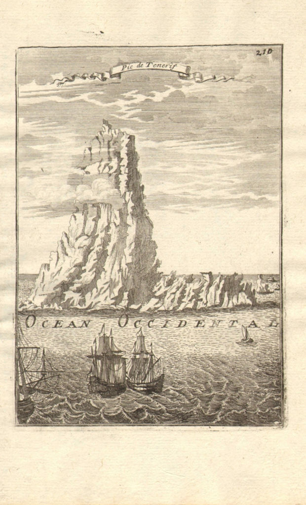 Associate Product TENERIFE. Mount/Pico del Teide. 'Pic de Tenerif'. Islas Canarias. MALLET 1683