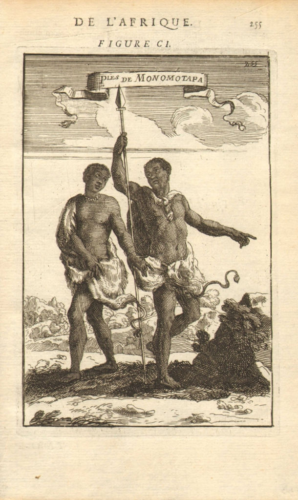 Associate Product ZIMBABWE & MOZAMBIQUE. Peuples de Monomotapa (Mutapa Kingdom). MALLET 1683