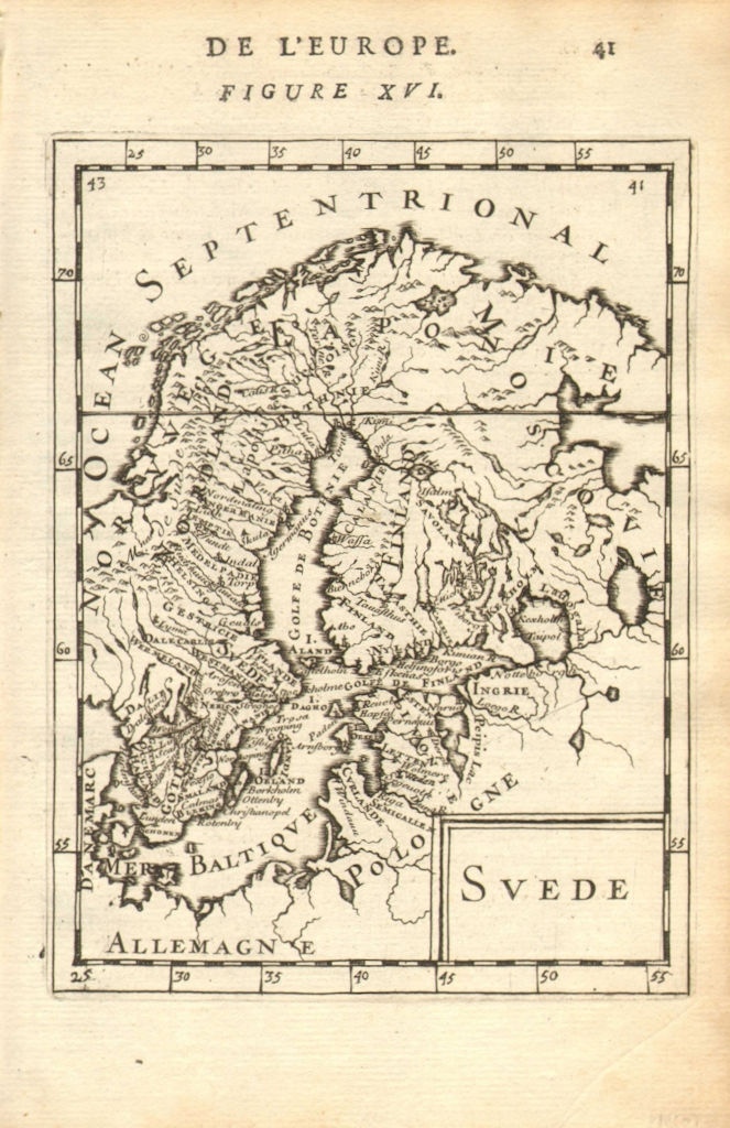 Associate Product SWEDISH EMPIRE. Sweden Finland Livonia Ingria Baltic. 'Suede'. MALLET 1683 map
